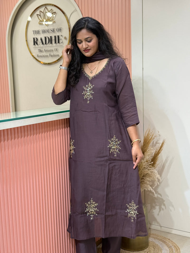 Coral Mul Chanderi with Cut Dana Work | R138