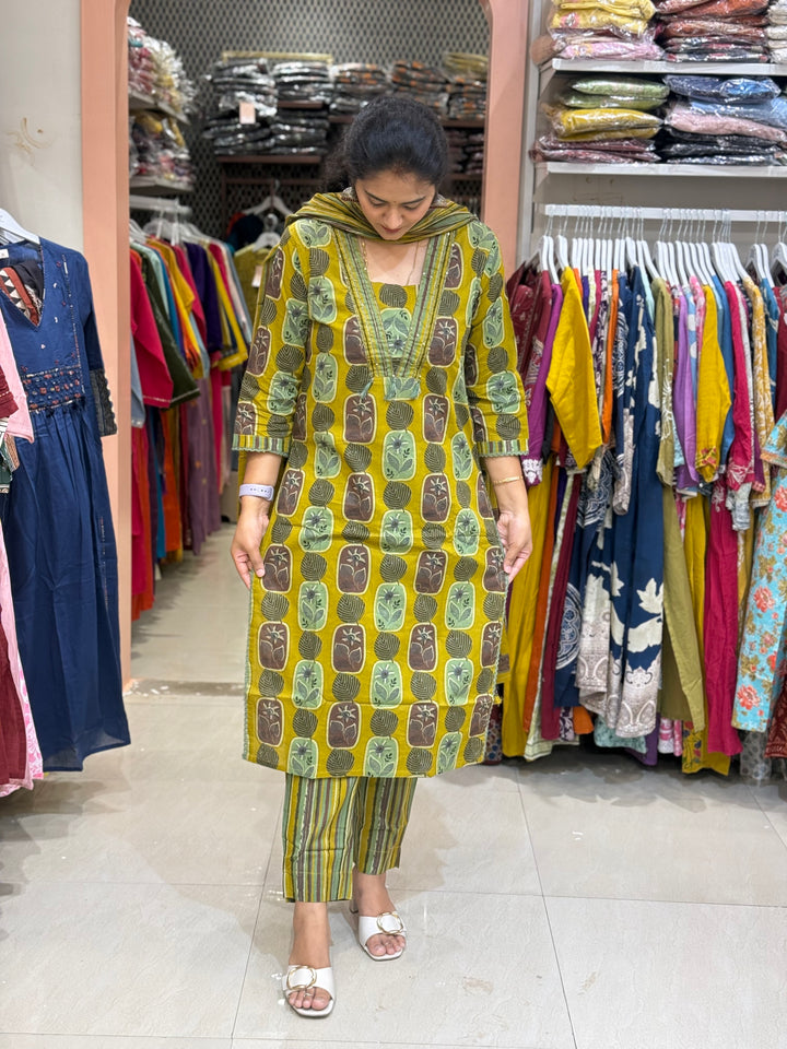 Amazing Cotton 3 Pc Kurta Set | Everyday Collection | R131