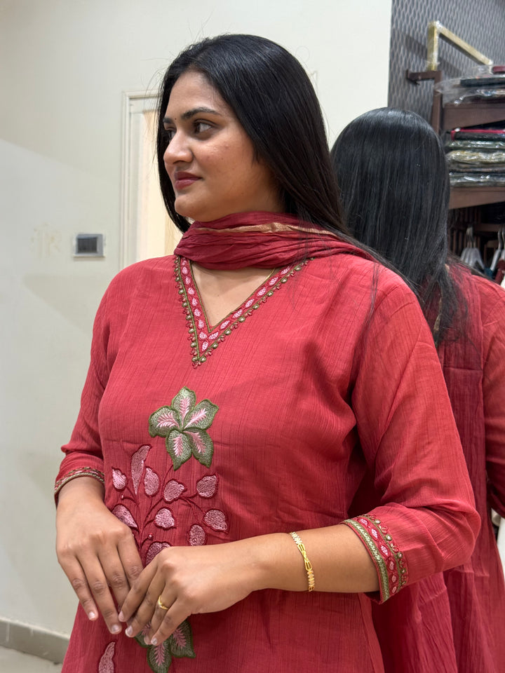 Crush Mul Chanderi Collection With Zari Border Dupatta | R207