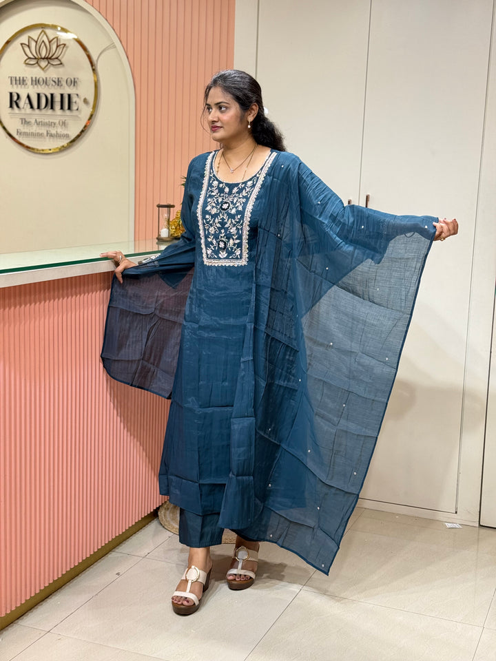 Pure Mul Chanderi Collection with Handwork ( Cotton Lining) | R229