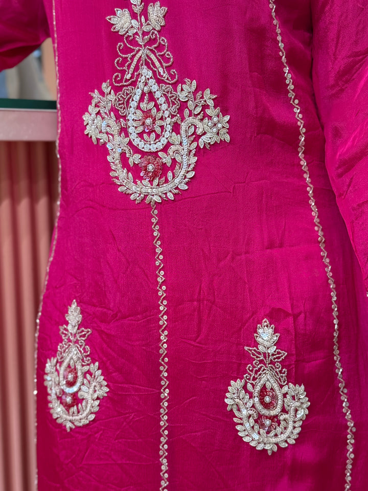 Pure Chinon Festive Collection | Full Handwork, Sequin &amp; Cut Dana | R177