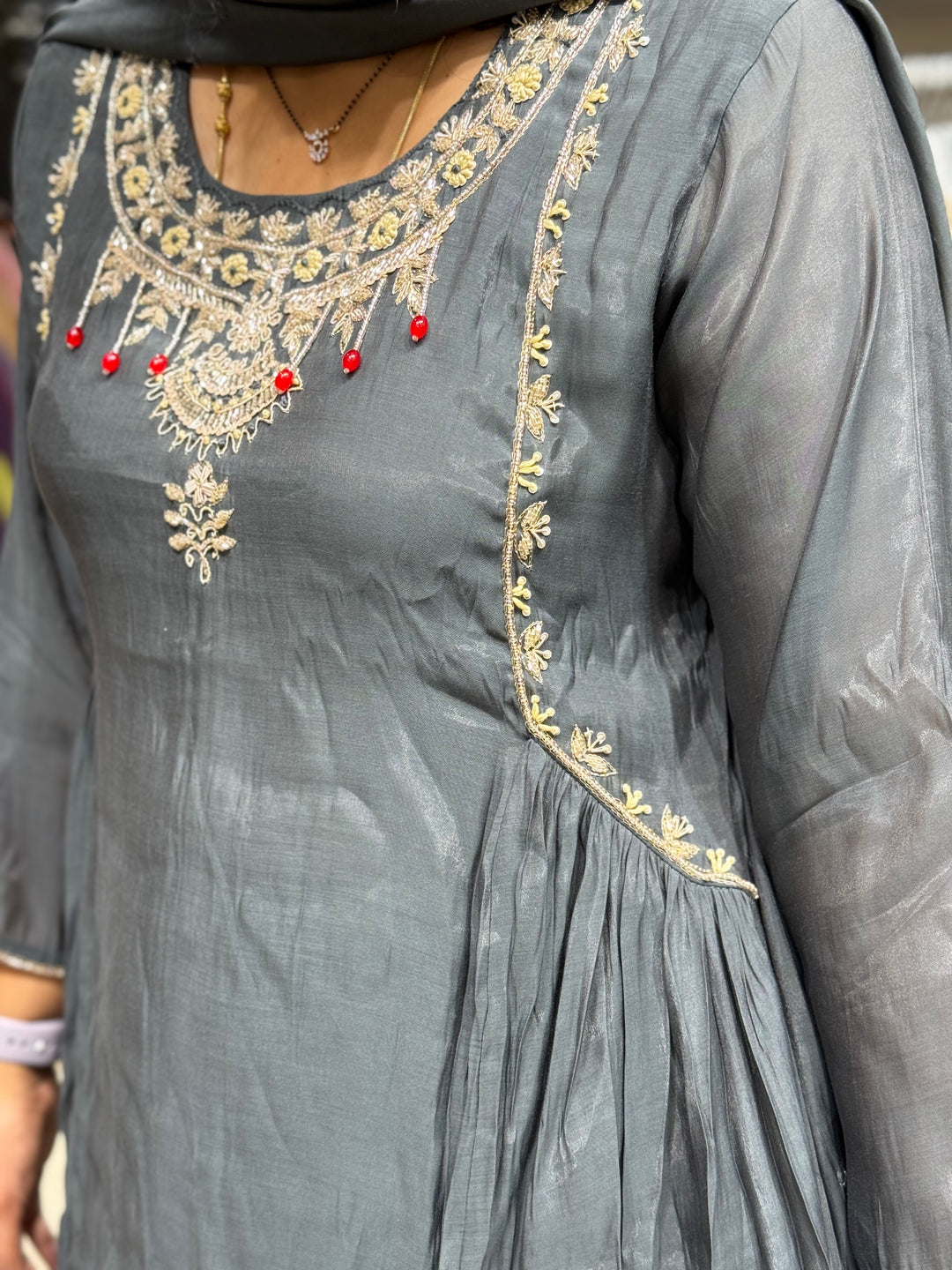Pure Mul Chanderi Collection with Handwork ( Cotton Lining) | R229