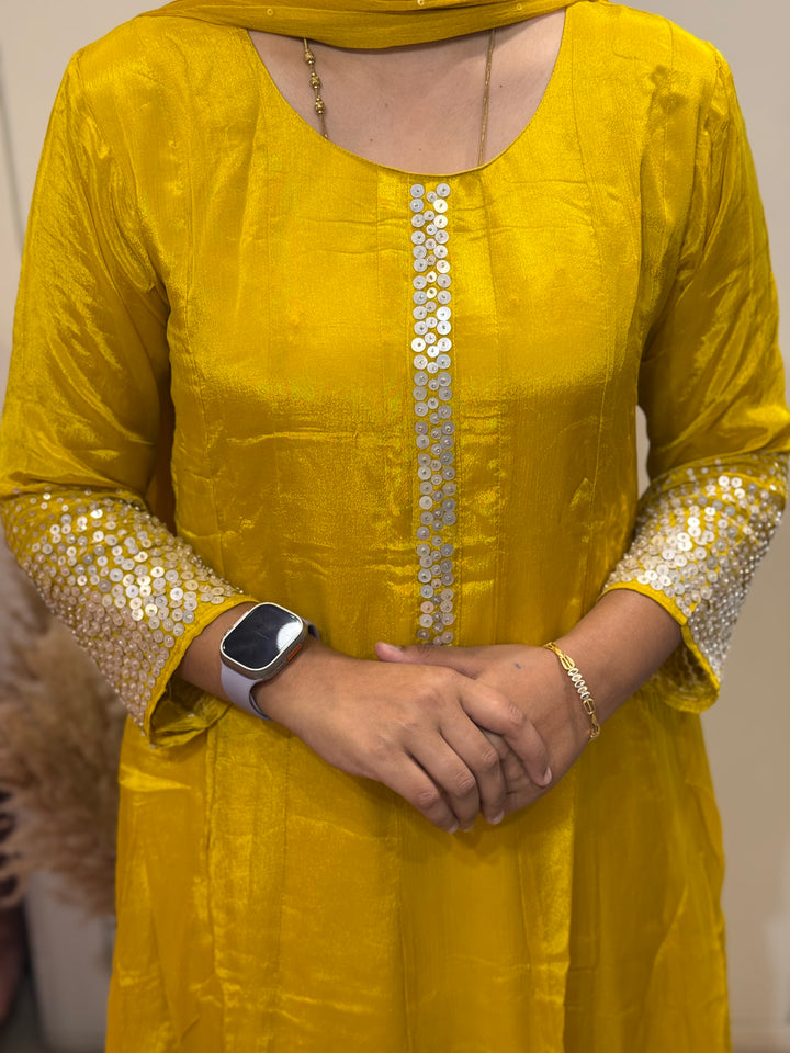 Festive Series Pure Chinon Sequin Work 3 Pc Suit – RADHE36