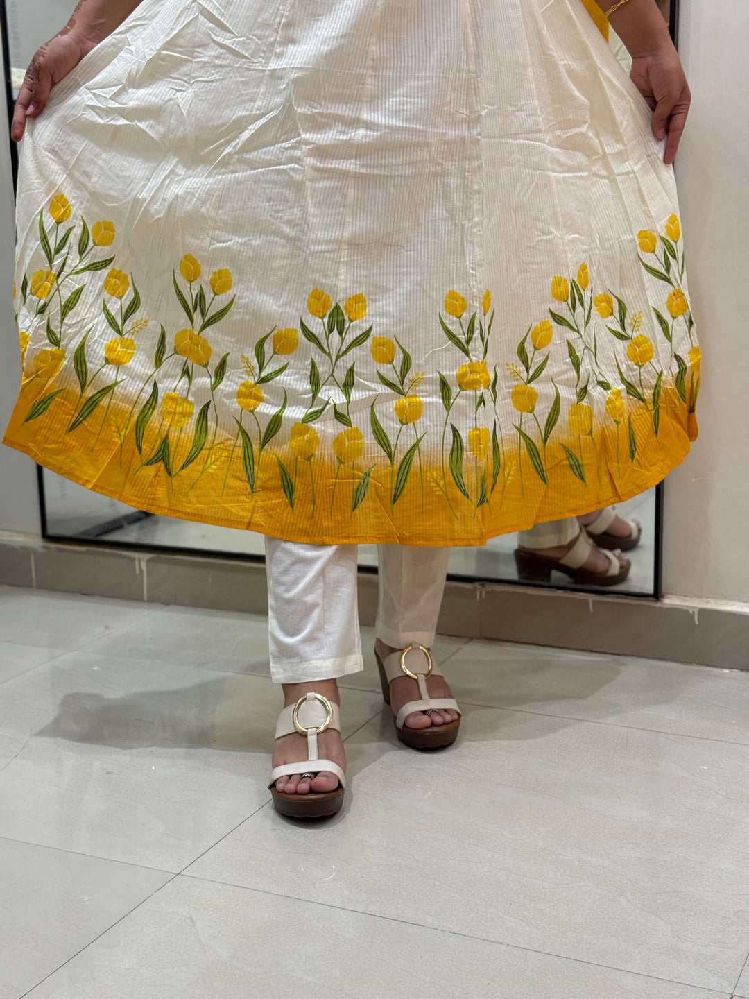 Premium Mul Cotton Anarkali Style Collection with cotton Lining | R164