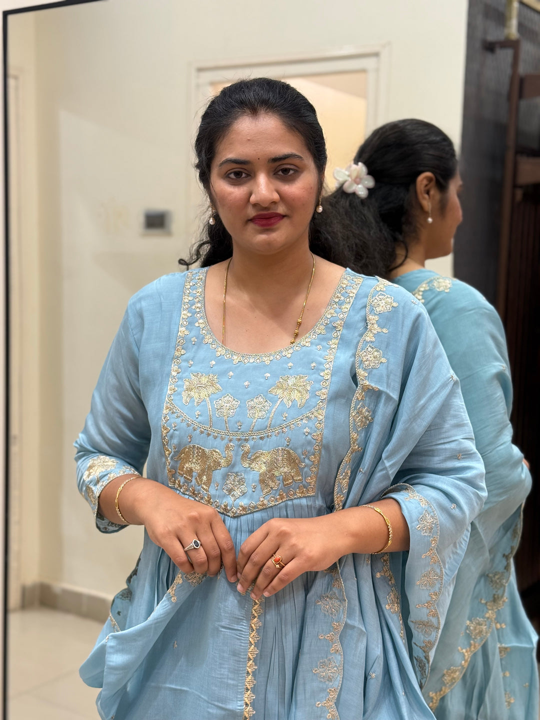 Mul Chanderi 3Pcs Set Collection (Cotton Lining )| R209