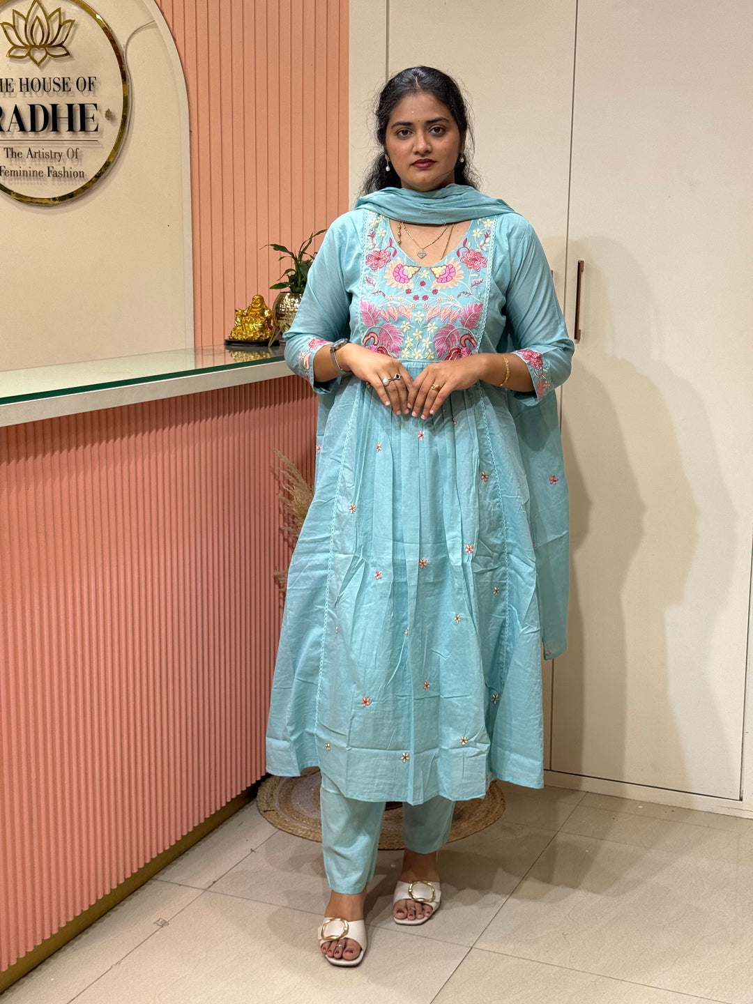 Pure Mul Cotton Embroidered Collection with Cotton Lining | R190
