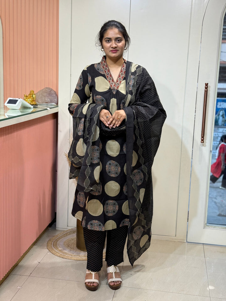 Cotton 3 Pc Kurta Set  | R145