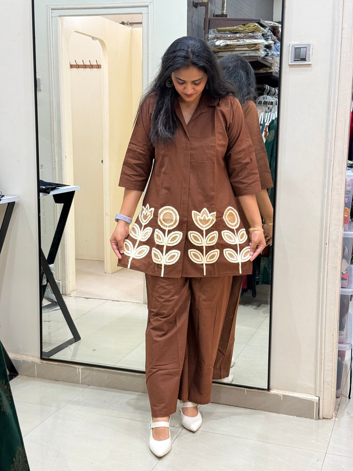 Co-Ord Set with Embroidery work | R137