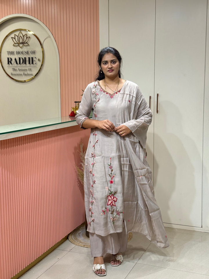 Pure Mul Chanderi Collection with Handwork ( Cotton Lining) | R229