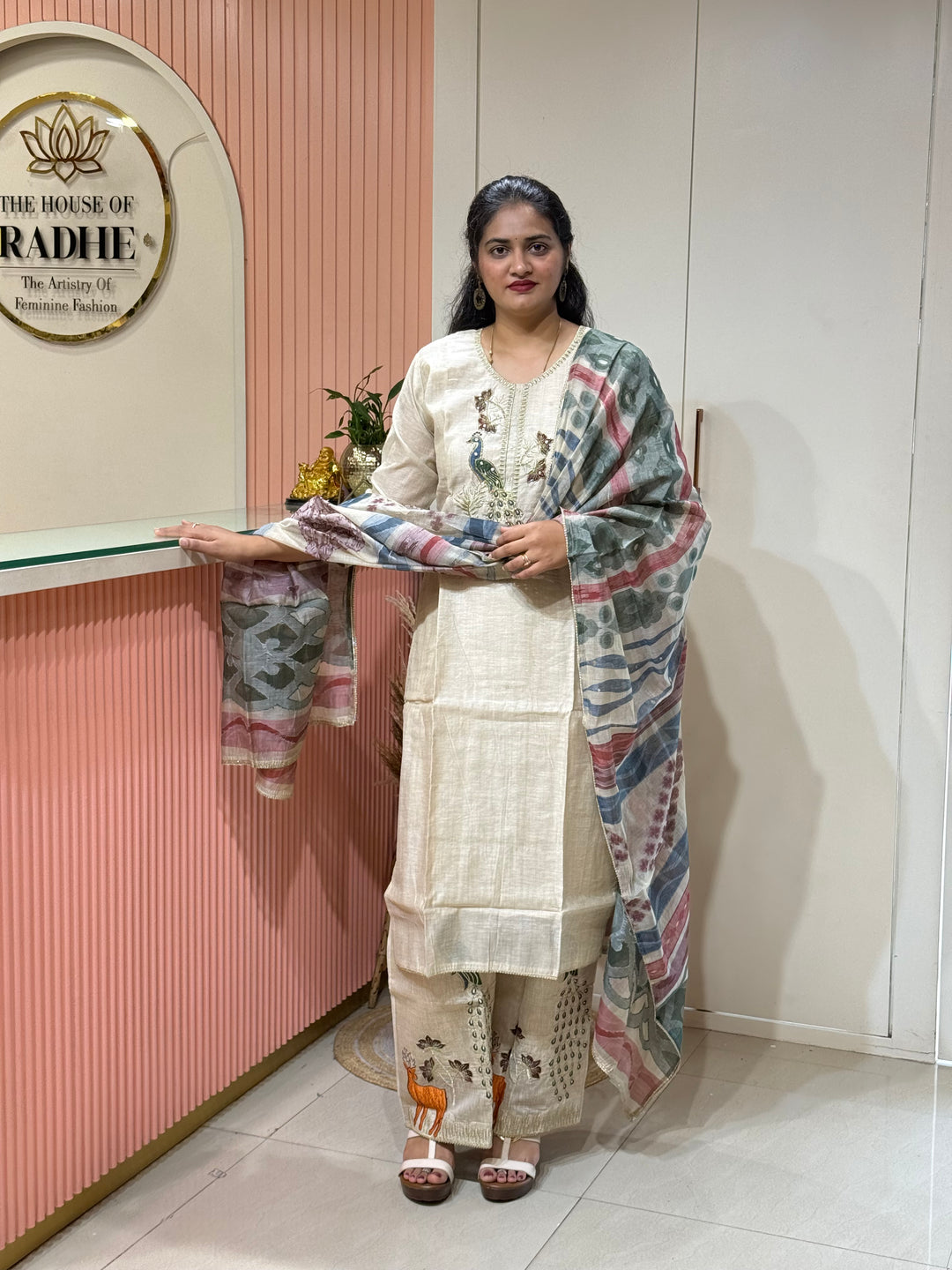 Pure Jamdhani Designer Collection with weaving Dupatta (Cotton Lining) | R211