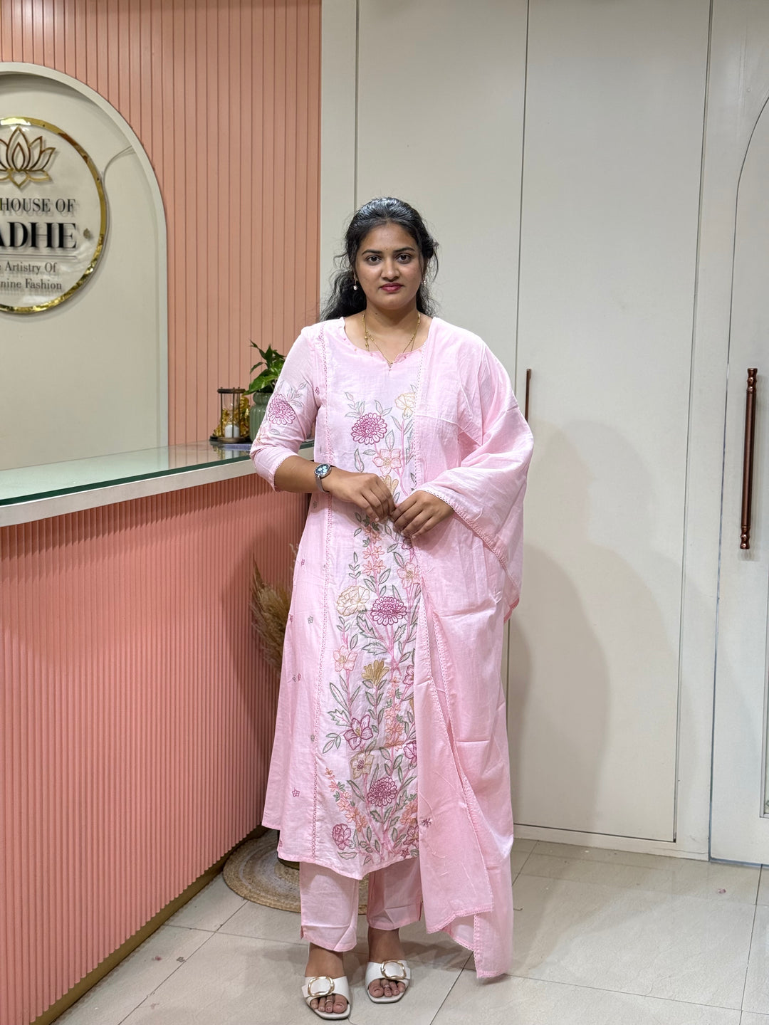 Mul Cotton Collection with Embroidery work (Cotton Lining)| R181