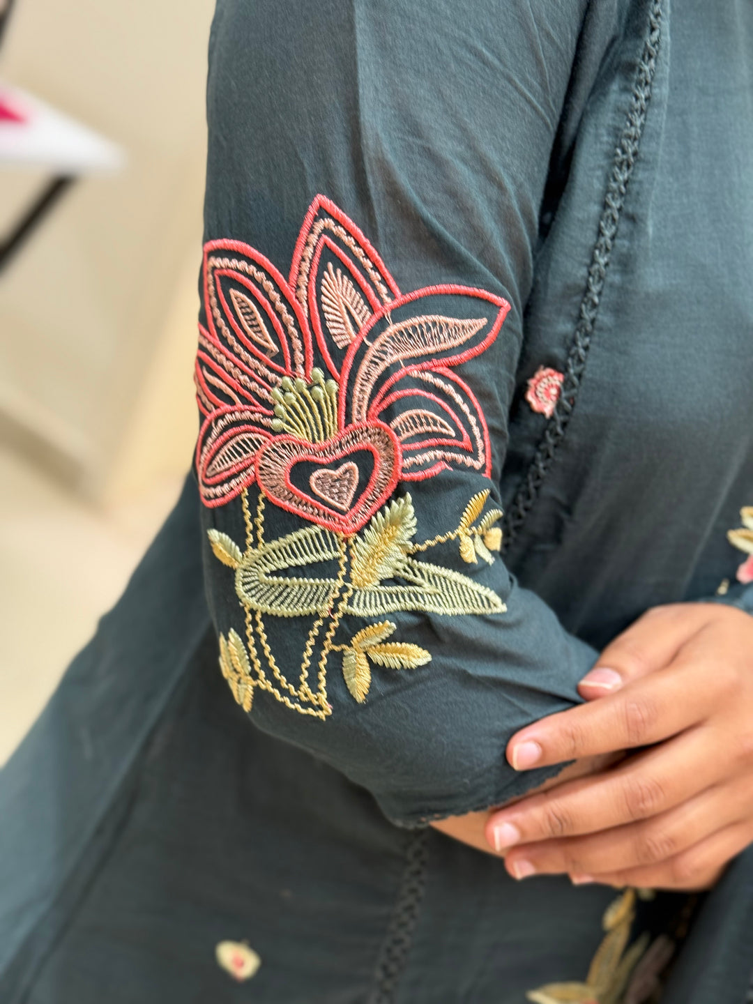 Mul Cotton Collection with Embroidery work (Cotton Lining)| R181