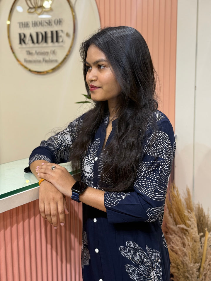 Rayon 2 piece collection with floral work | R137