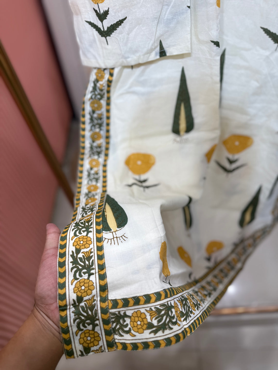 60-60 Cotton 3 Pc Kurta Set – Plus Size Collection | R158
