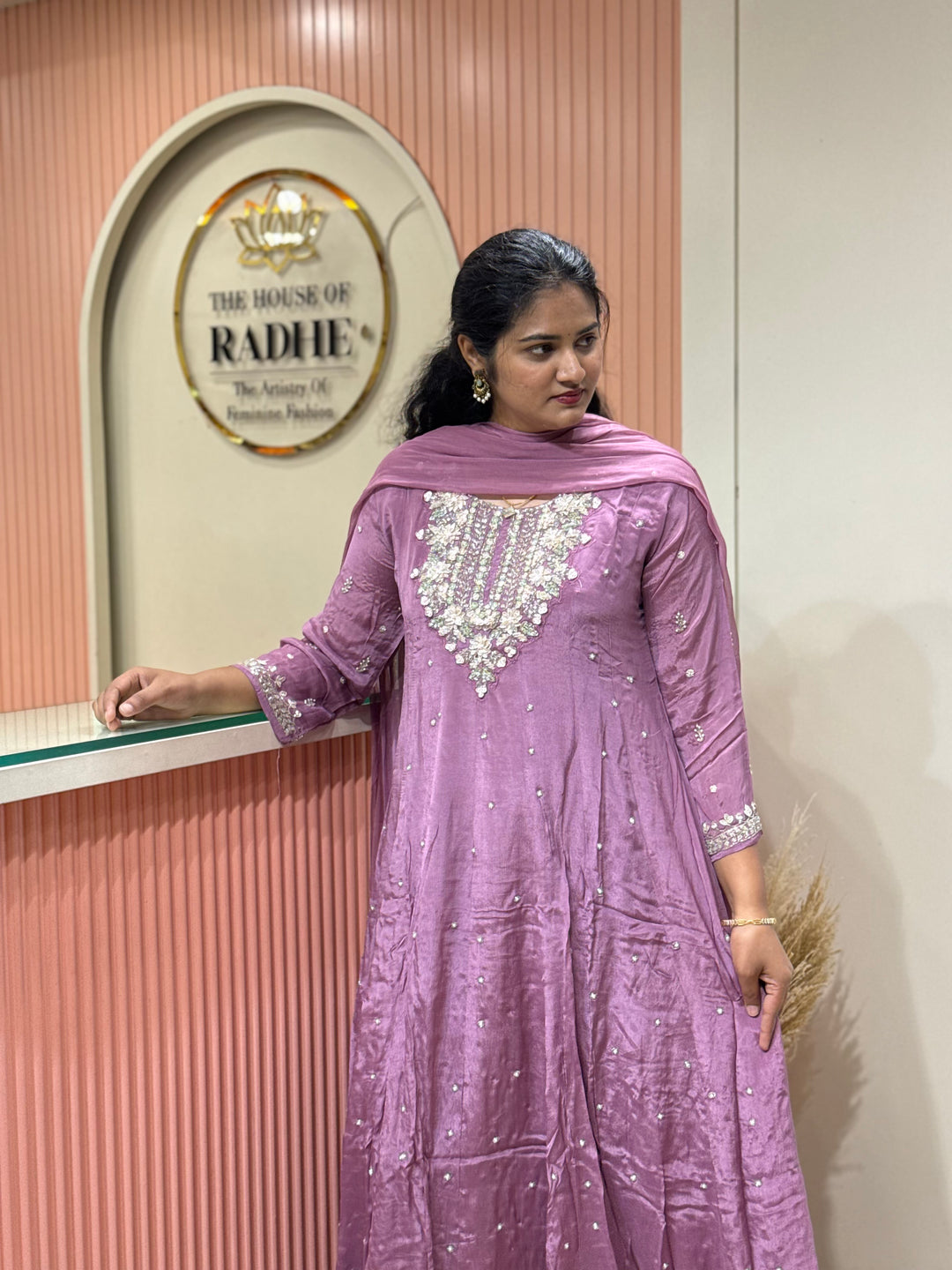 Pure Chinon Handwork Collection Party Wear | R117