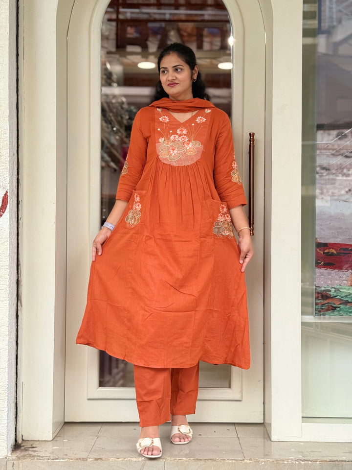 Mul Cotton with front Pockets (Cotton Lining )| R168
