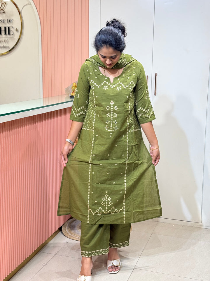 60-60 Cotton 3 piece kurta set | R170