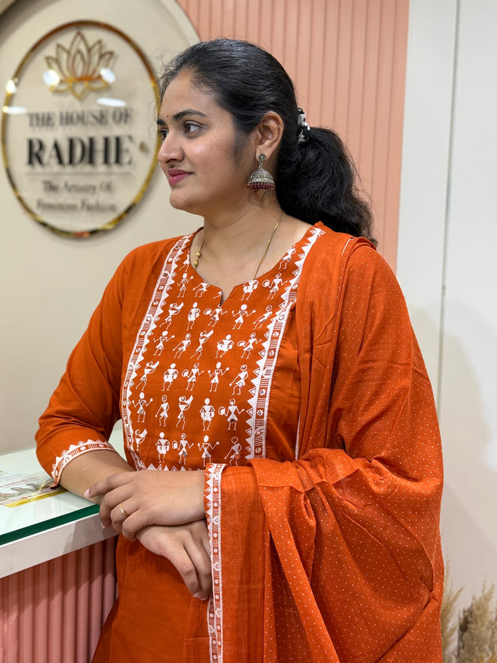 Warli Print Cotton Kurta Set – Summer Special Collection | RADHE84
