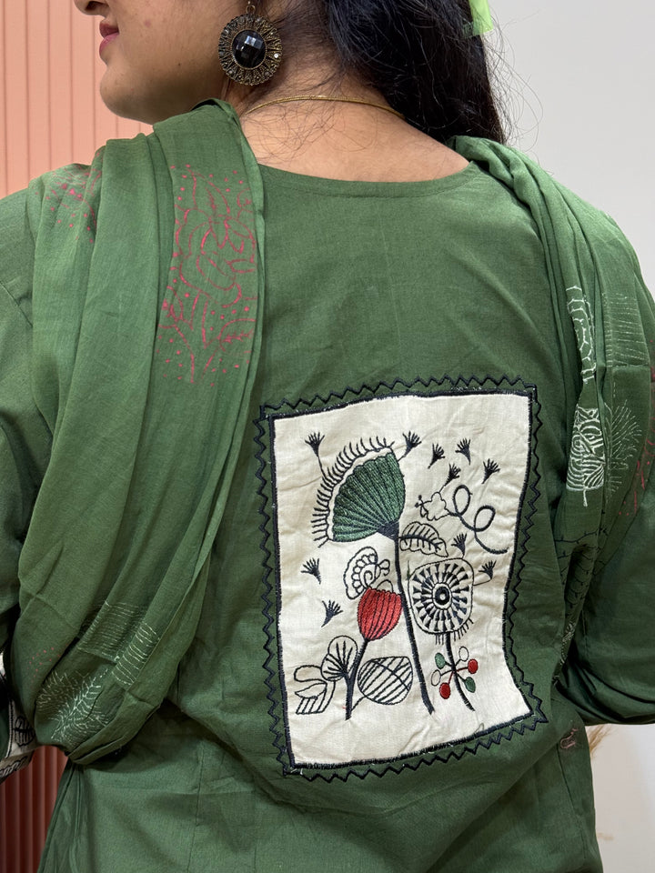 Cotton Beautiful Front &amp; Back Patchwork A-Line Collection | R220