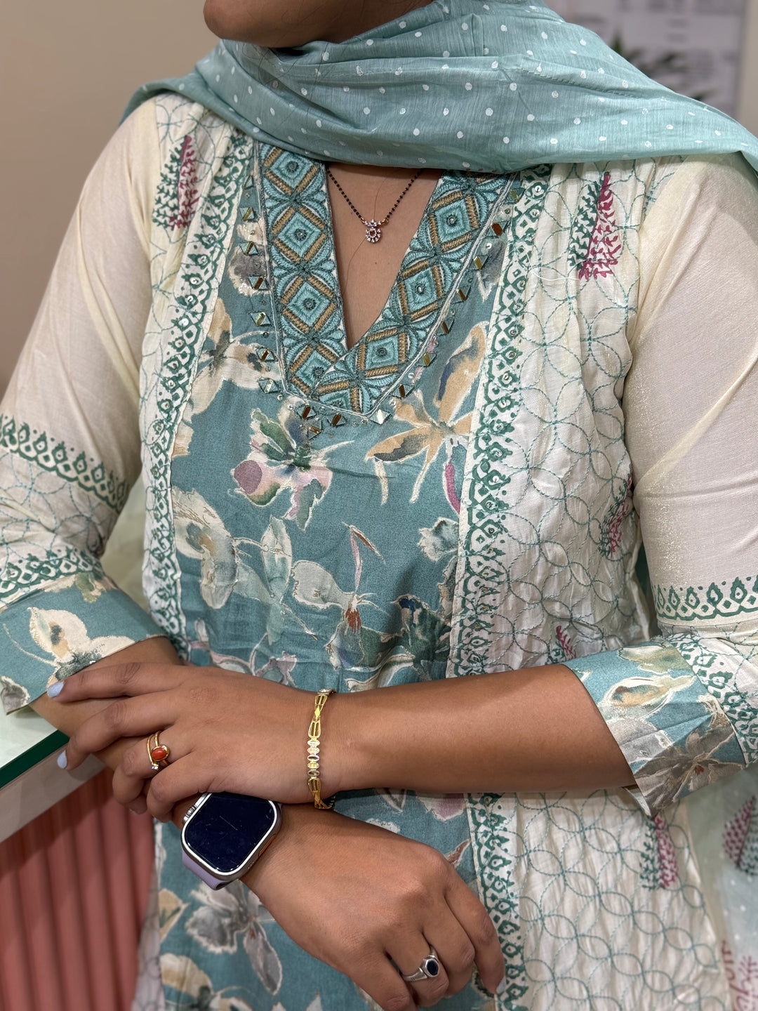 Mul Chanderi Collection with ALine pattern | R216