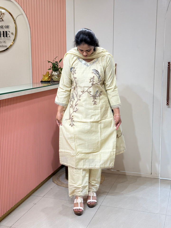 Pure Jamdhani Designer Collection with weaving Dupatta (Cotton Lining) | R211