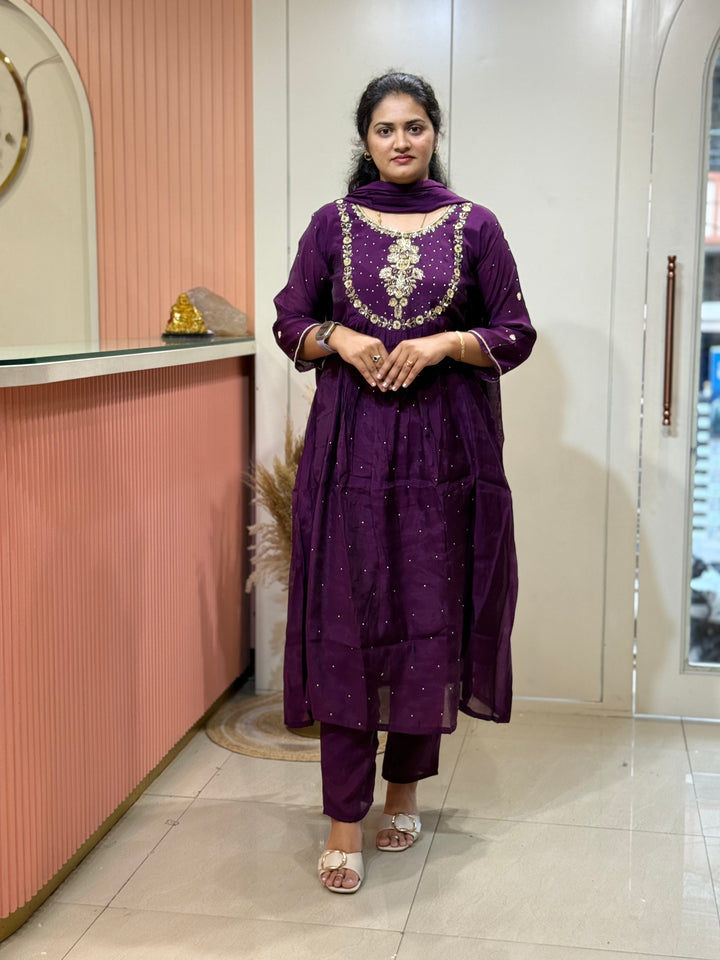 Mul Chanderi Yoke Pattern Collection | R203