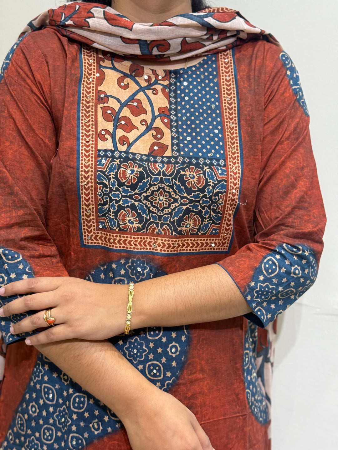 60-60 Cotton Printed 3 Pc Kurta Sets – Premium Soft Collection | R163