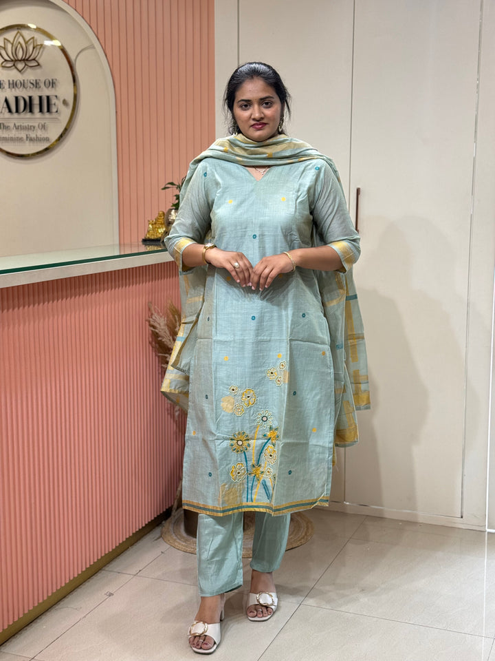 Jamdhani Designer Collection with Full Length weaving | R211