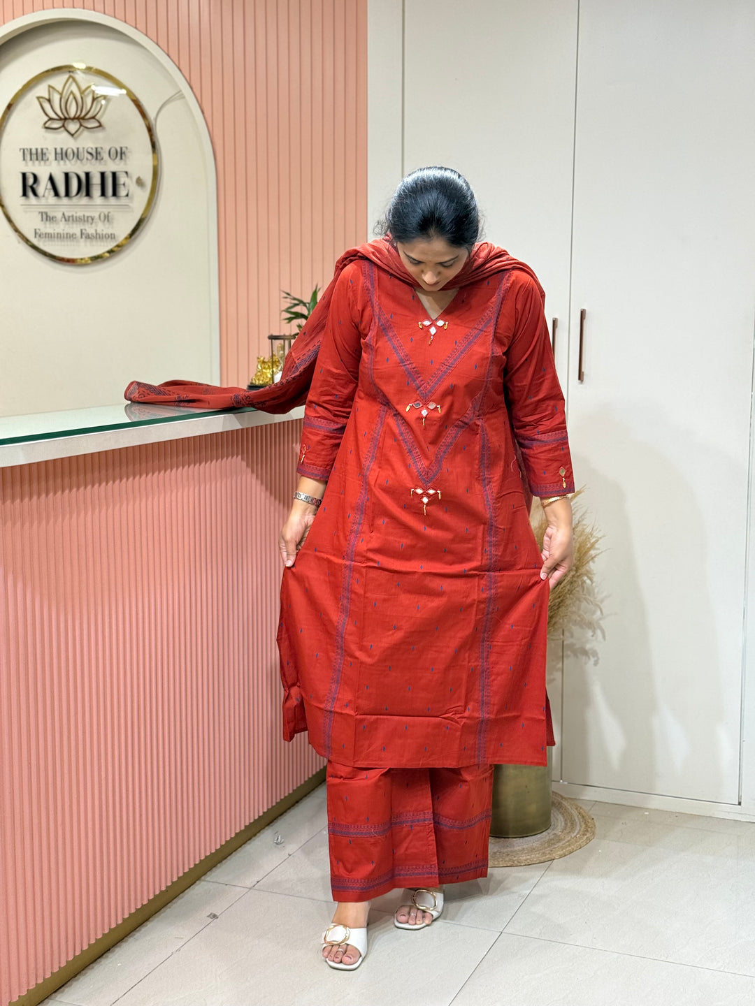 Cotton collection with Real Mirror work | R210