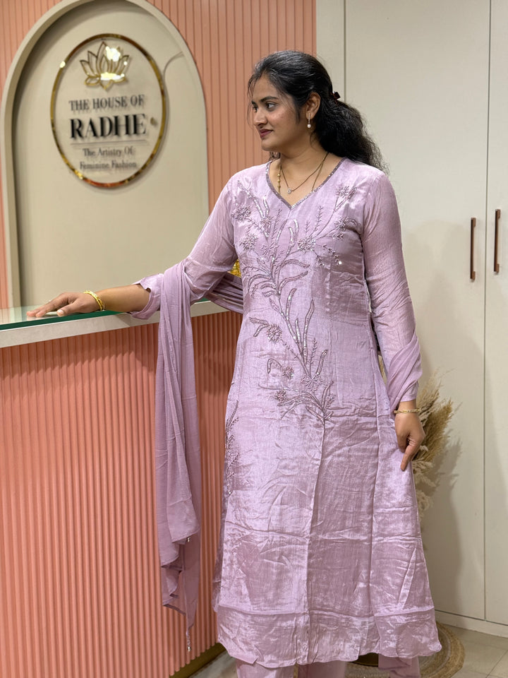 Pure Chinon Handwork Collection Party Wear  | R177