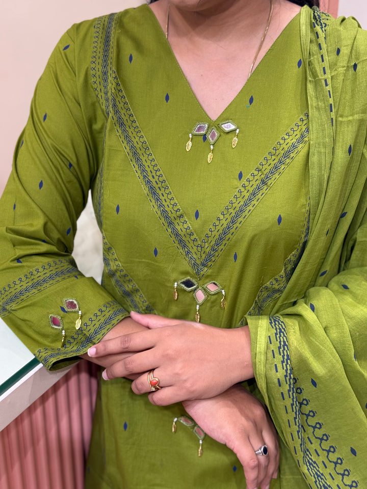 Cotton collection with Real Mirror work | R210
