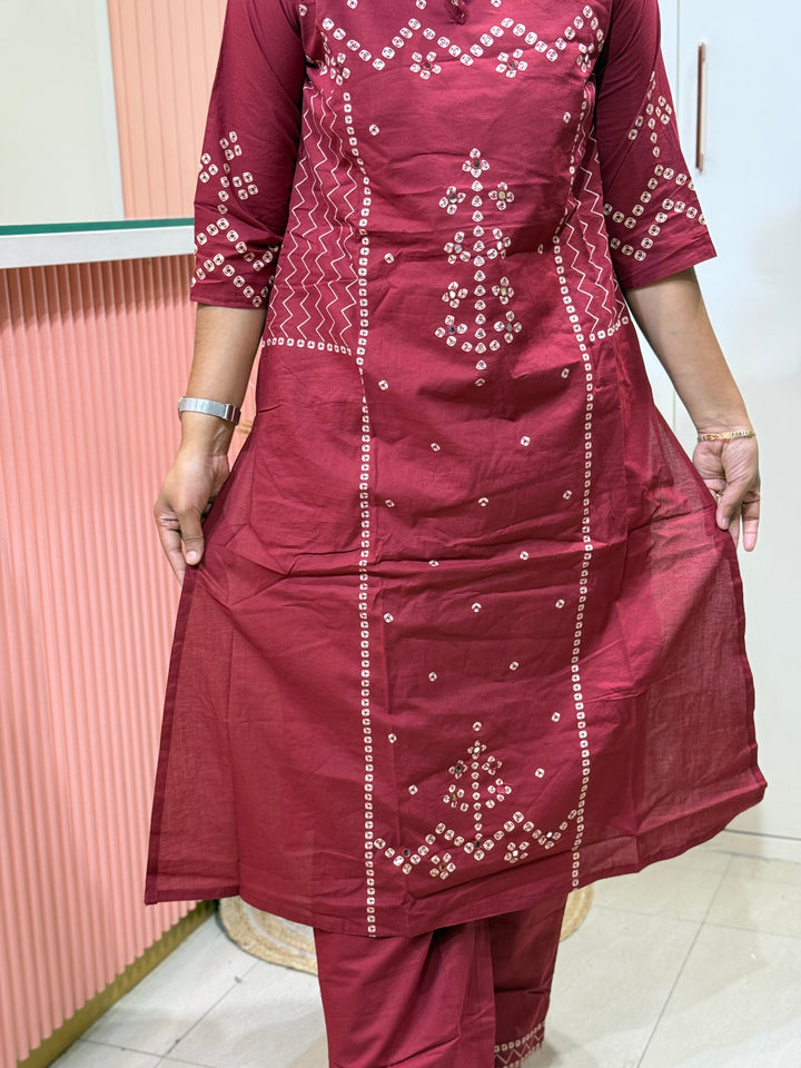 60-60 Cotton 3 piece kurta set | R170