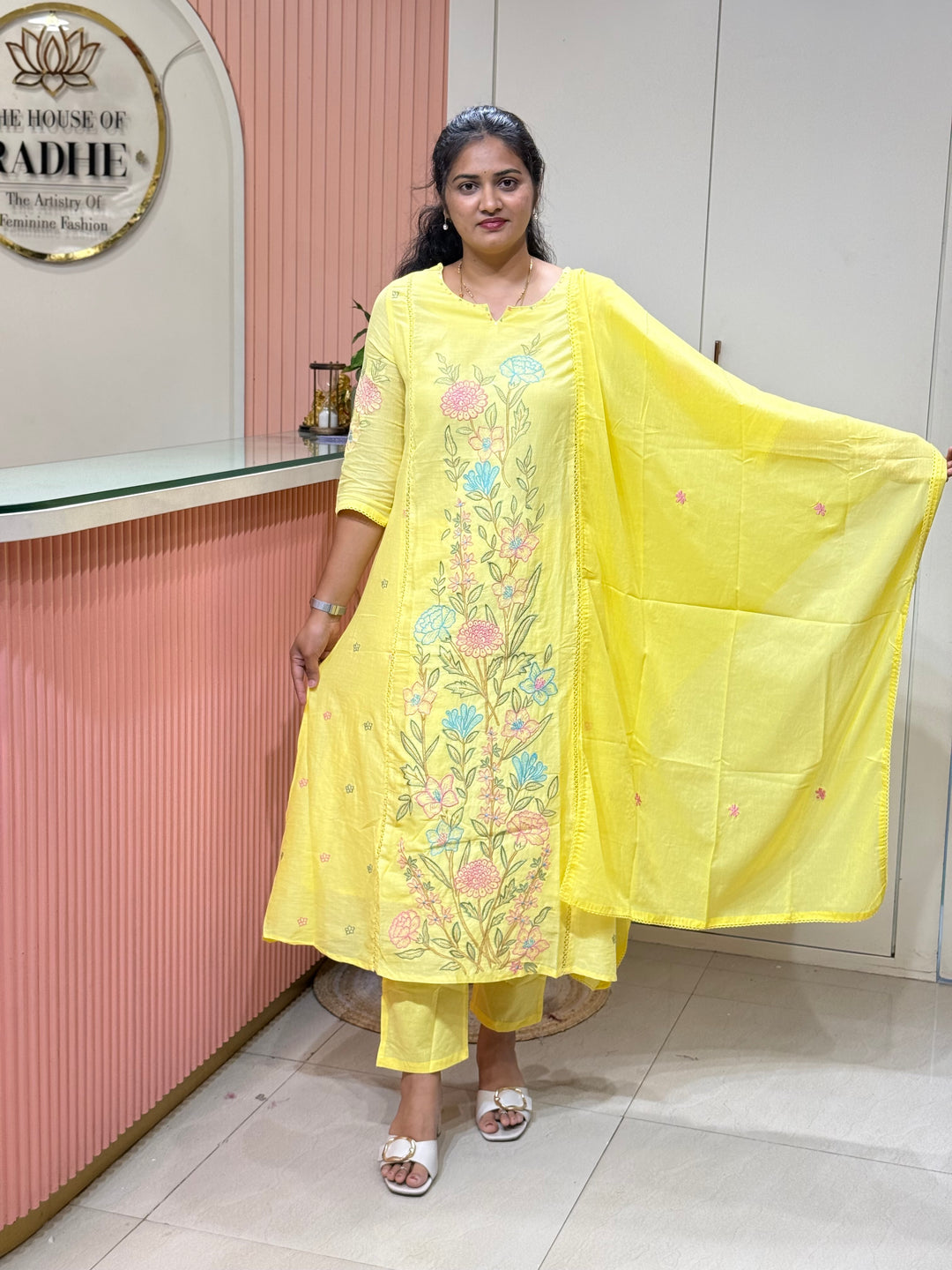 Mul Cotton Collection with Embroidery work (Cotton Lining)| R181