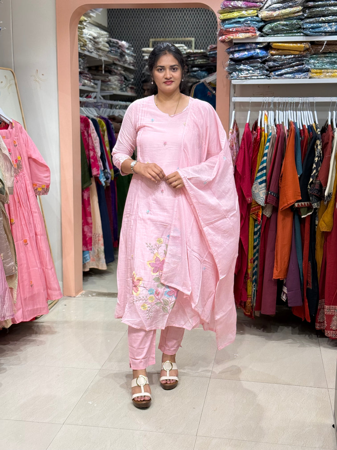 Mul Cotton Collection with Embroidery work (Cotton Lining)| R150