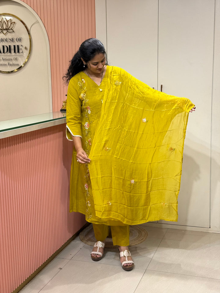 Premium Heavy Cotton Handwork Collection with Organza Dupatta (Cotton Lining )| R224