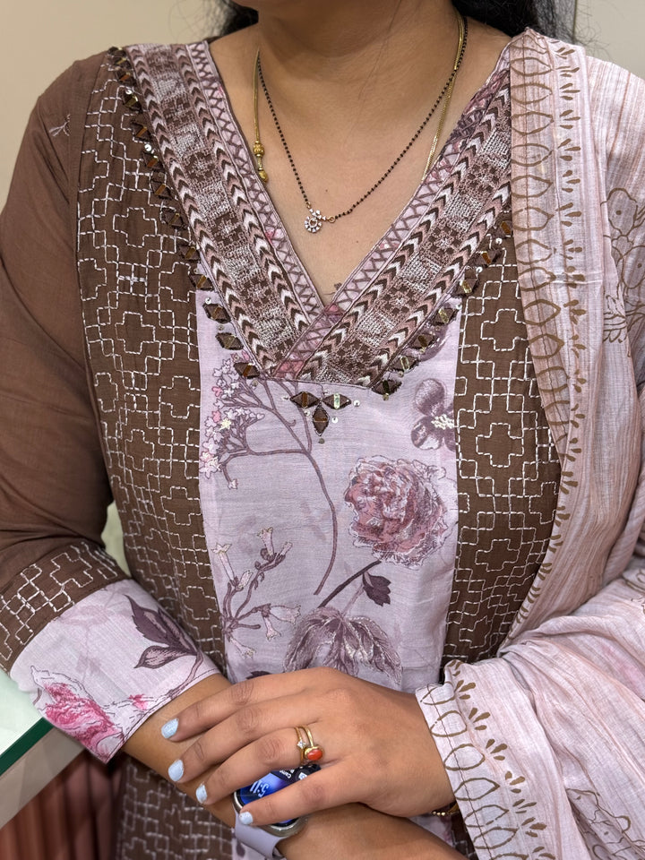 Mul Chanderi Collection with ALine pattern | R216