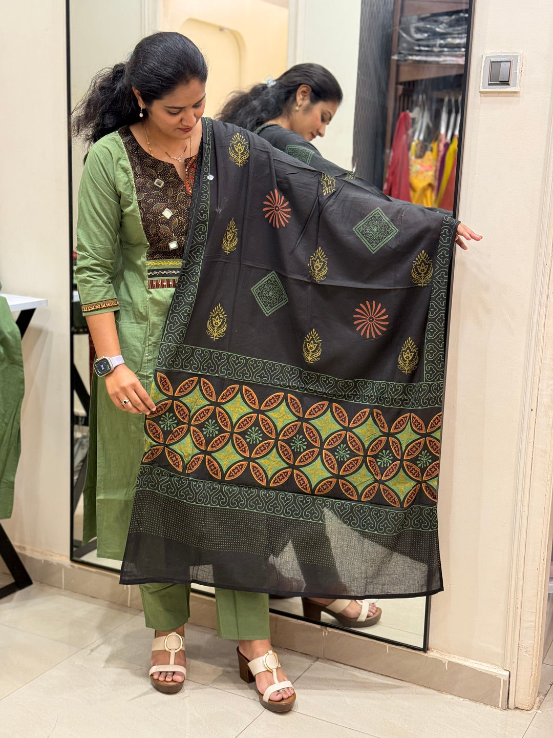 Cotton Collection with Patch Work (Backside Patchwork )| R210