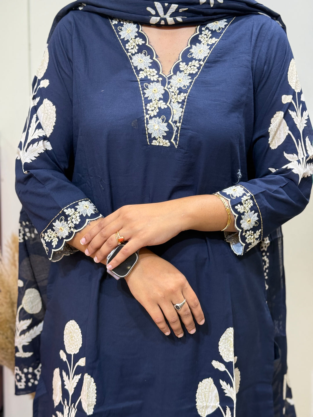 Pure 60-60 Cotton 3 Pc Kurta Set  | R108