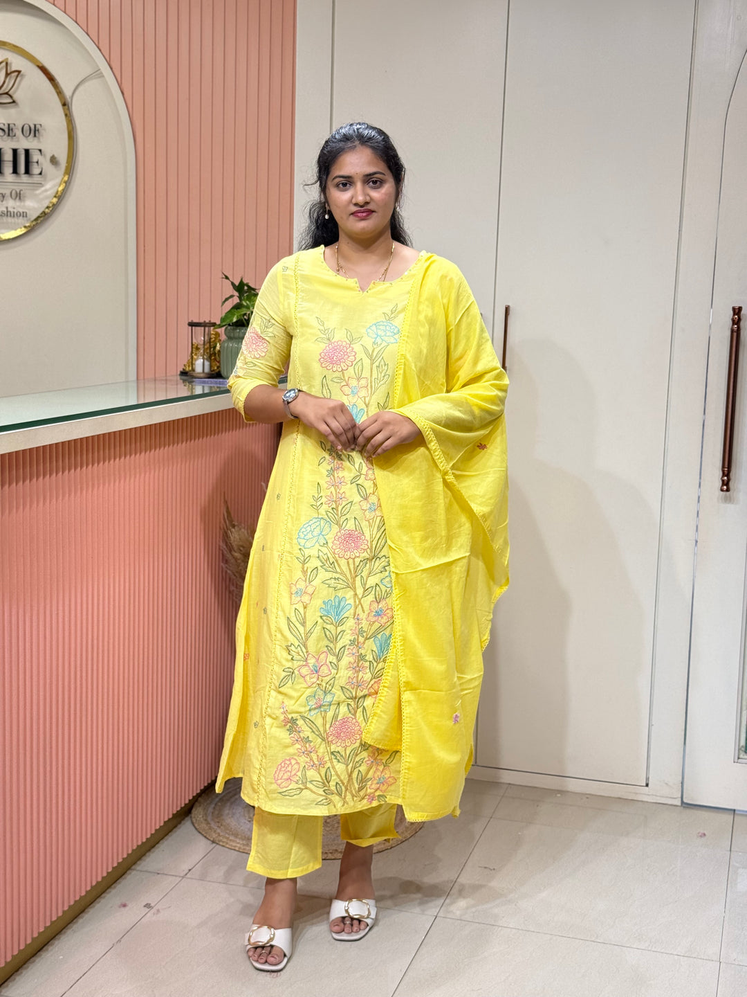 Mul Cotton Collection with Embroidery work (Cotton Lining)| R181