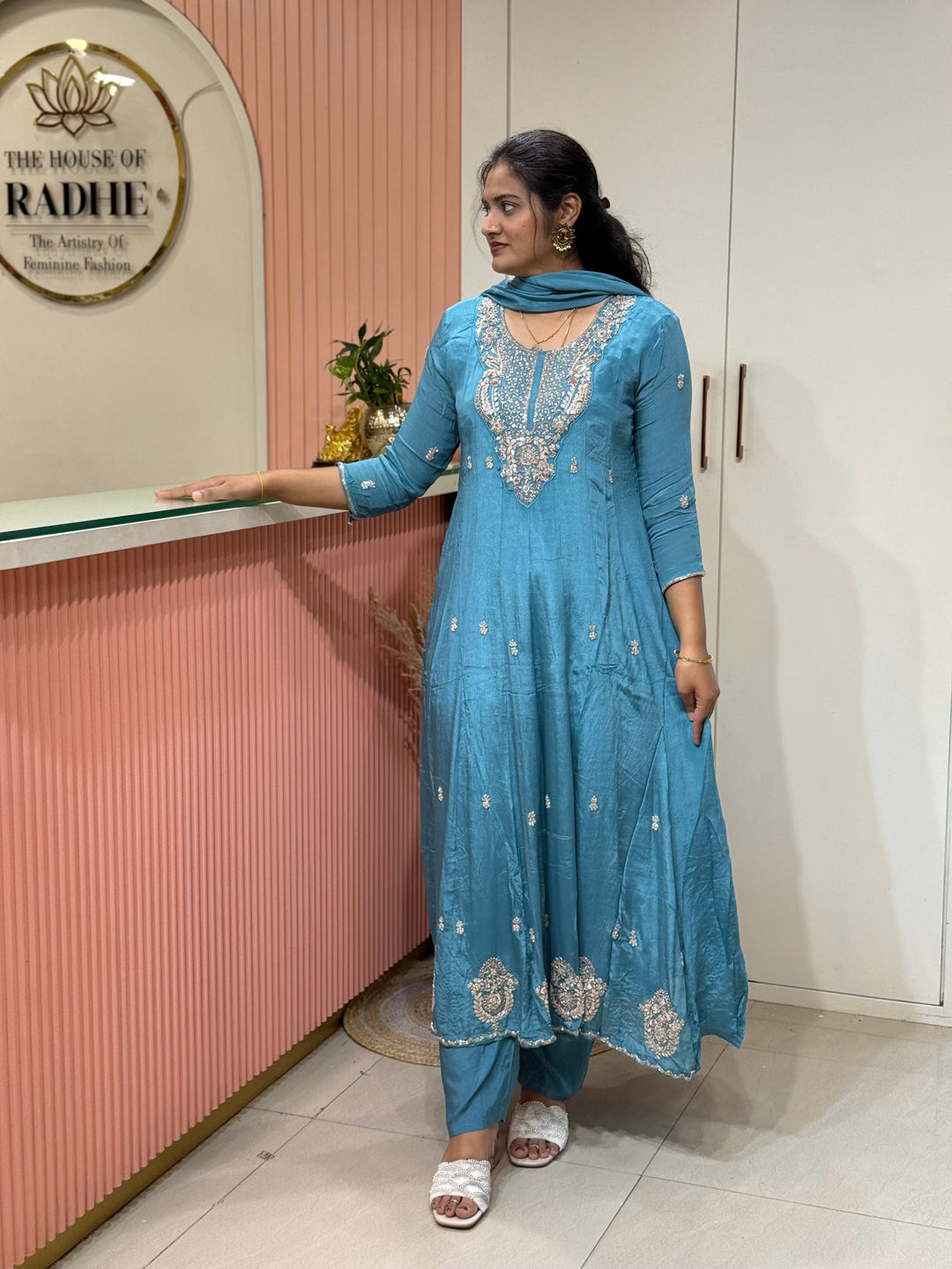 Pure Chinon Handwork Collection Party Wear  | R177