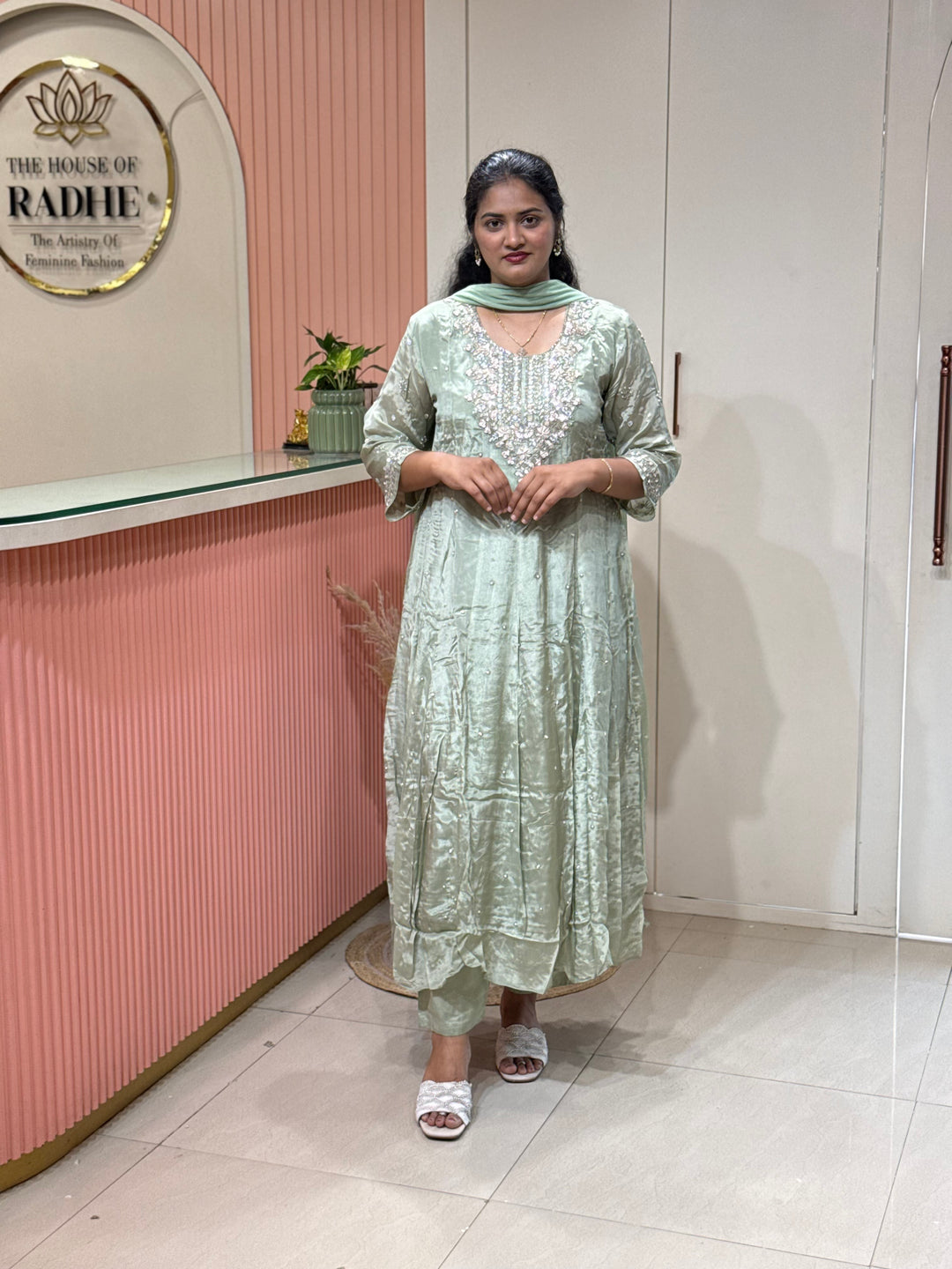 Pure Chinon Handwork Collection Party Wear | R117
