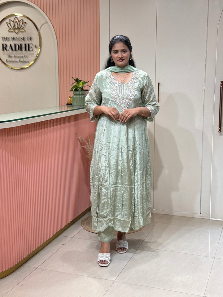 Pure Chinon Handwork Collection Party Wear | R117