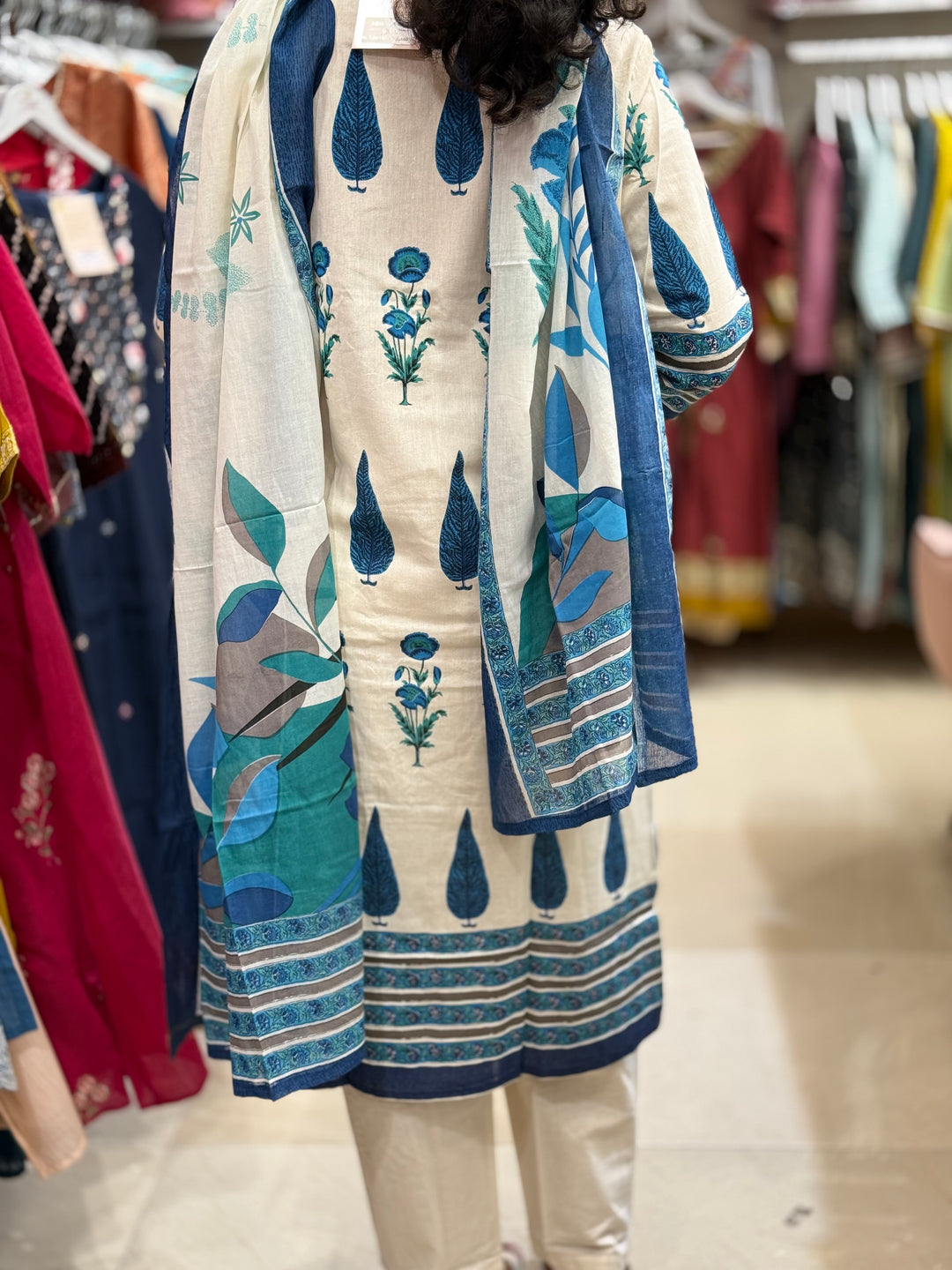 Khadi Cotton 3 Pc Kurta Set – Flowy Collection | R156