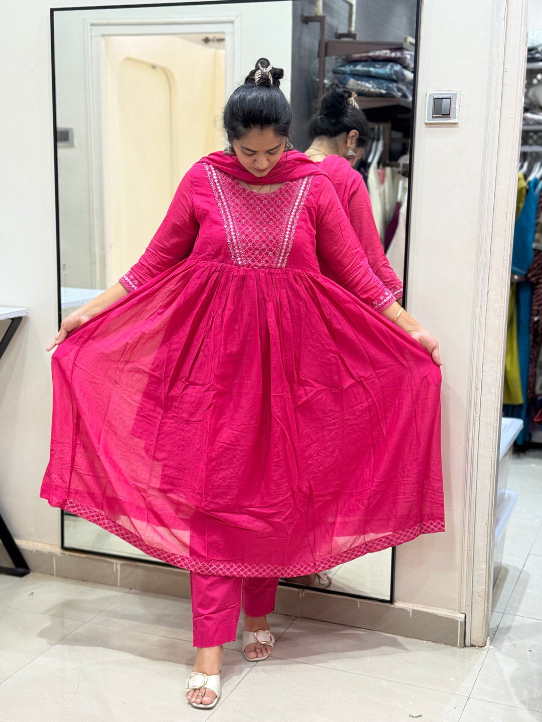 Mul Cotton 3 Pc Kurta Set Collection cotton lining available, | R135