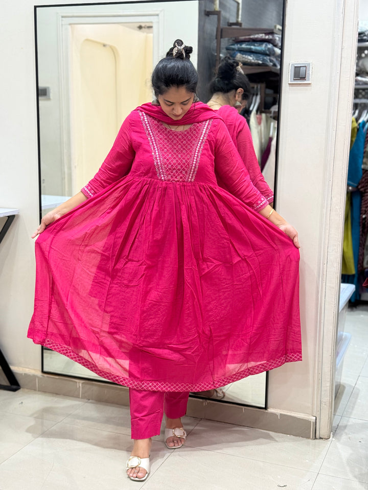 Mul Cotton 3 Pc Kurta Set Collection cotton lining available, | R135