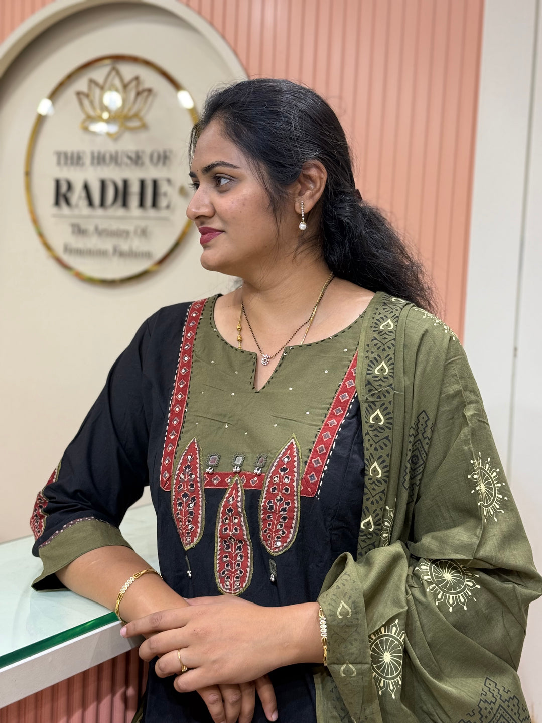 Cotton Collection with Patch Work (Print Dupatta) | R210