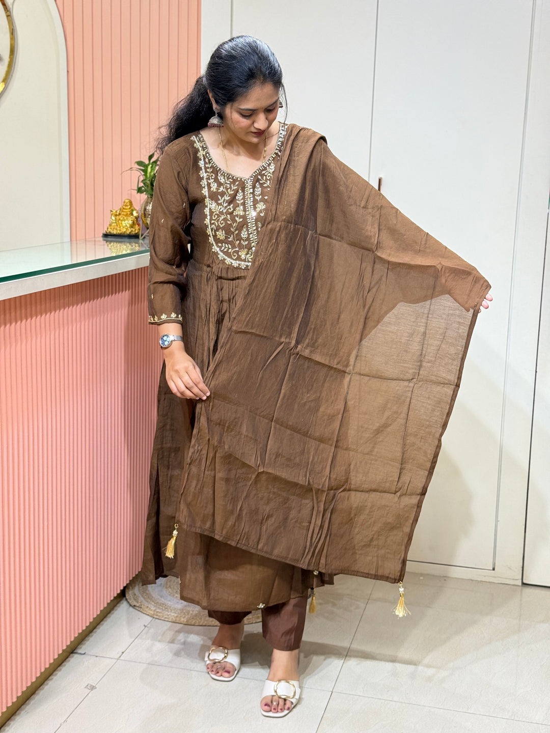 Premium Mul Chanderi Party wear Collection | R206