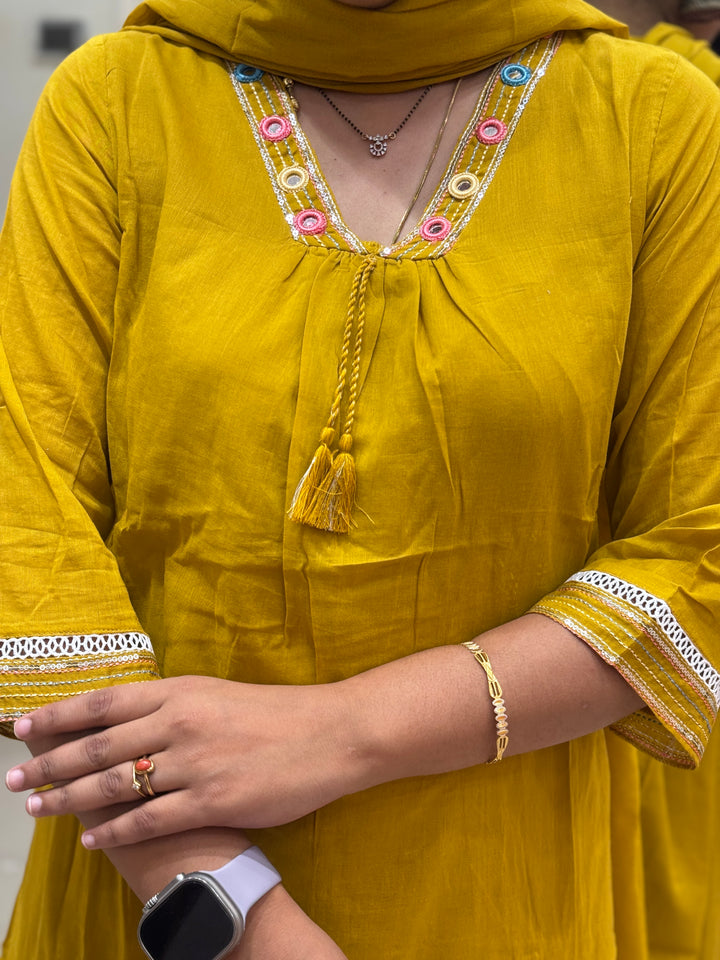 Soft Mul Cotton 3 Pcs Kurta Set | R122