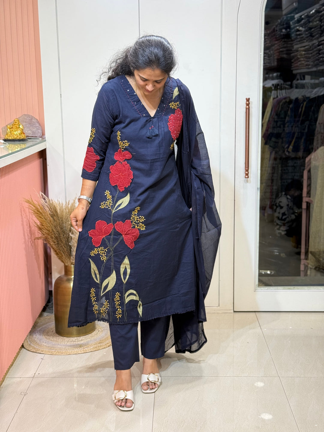 Mul Cotton 3 Pcs Set with cotton lining | R181