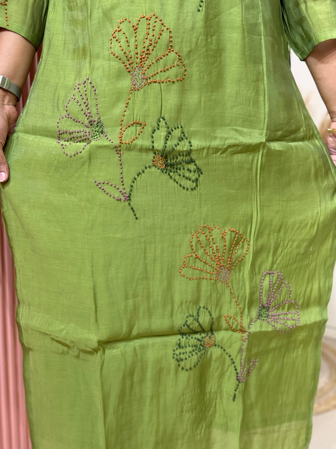 Mul Chanderi Collection with Floral Work | R226